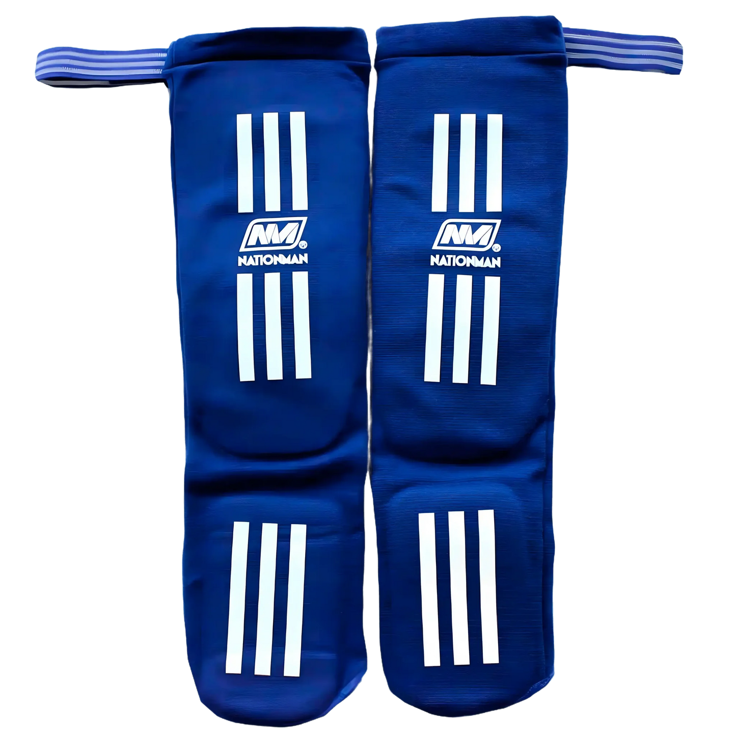 Nationman Thai Elastic Shin Guards – Blue