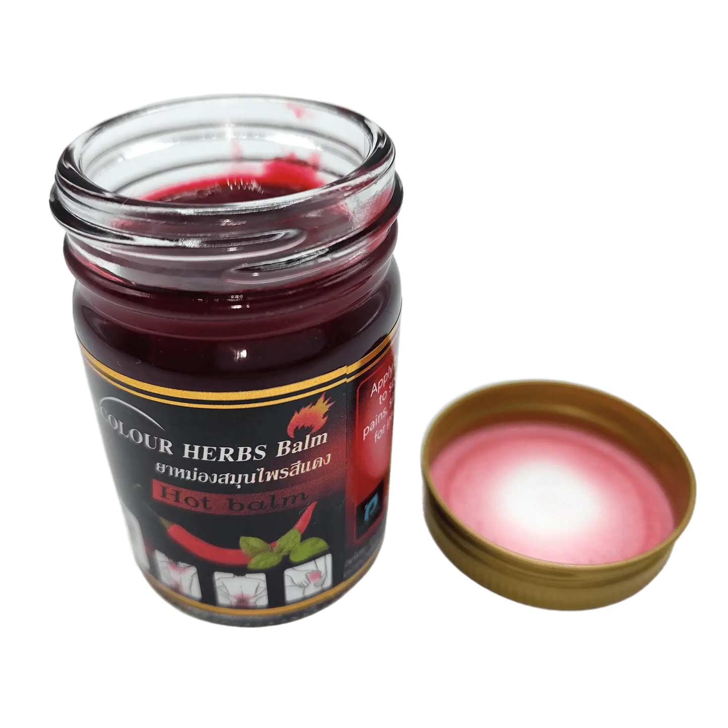 Red Colour Thai Herbal Hot Chilli Balm β Spicy Relief for Muay Thai and More