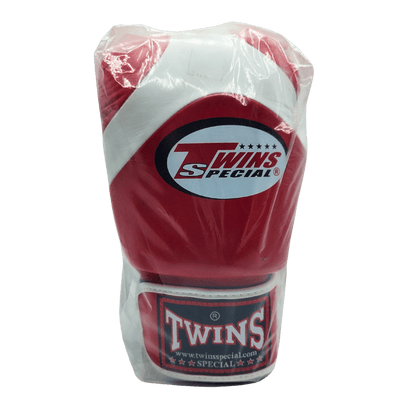 Twins Duo Colour 14oz Boxing Gloves - Red & White perfect for Muay Thai training at Al's Gym.