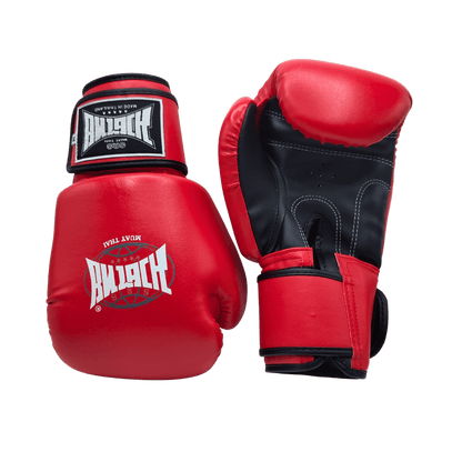 A pair of Muay Thai Boxing Gloves - Red, made by Muay Thai, on a white background.