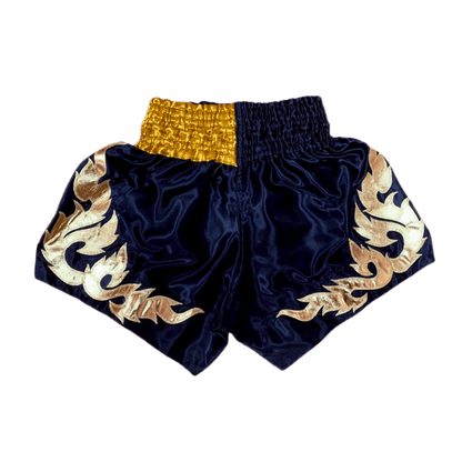 A stylish pair of Hanuthai Blackheart Muay Thai boxing shorts.