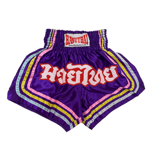 A Royal Stride Muay Thai Boxing Shorts with the word thai on it, featuring an authentic Thai design. (Brand: Hanuthai)